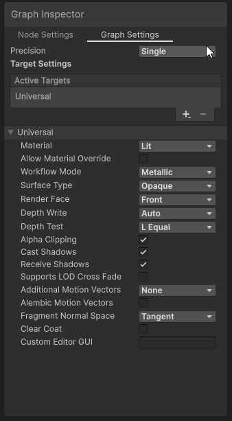 Graph Settings